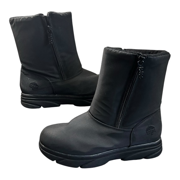 totes Shoes - TOTES Waterproof Black Mid Boots — Size 8 Black Winter Boots with Side Zipper